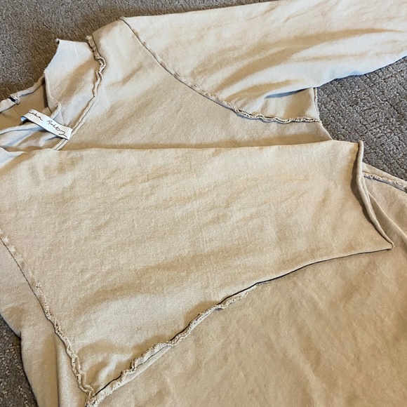 Tan Cynthia Ashby Cotton Top - Picture 3 of 8